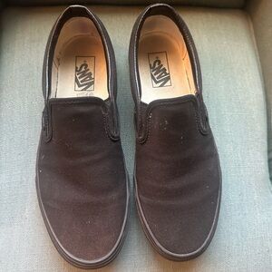 Vans Black Slip-On Loafers Classic Design